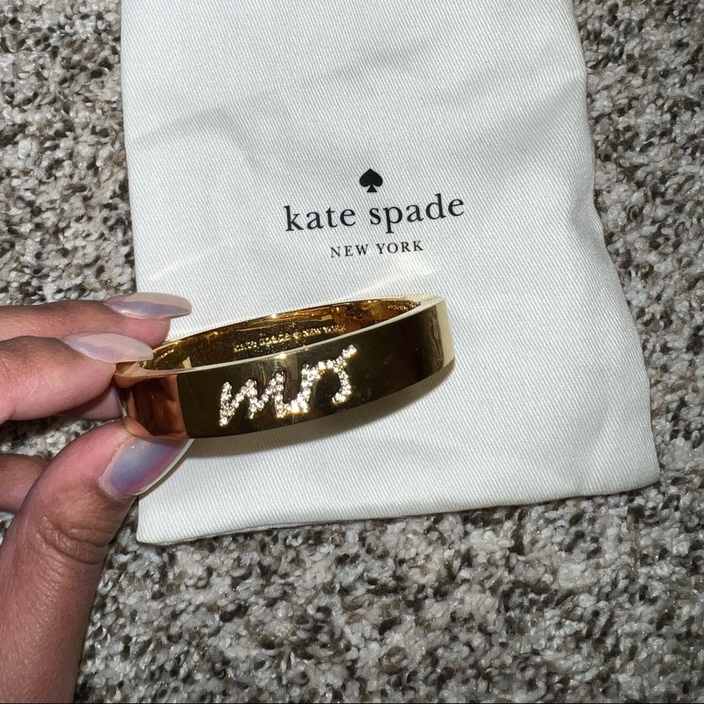 Kate Spade “Her Day To Shine Mrs. Bangle”-Gold-Used-Limited Edition-Bracelet